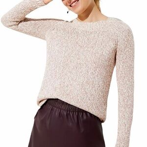 Loft Women's Tan Beige Crewneck Pullover Sweater Petite Small
